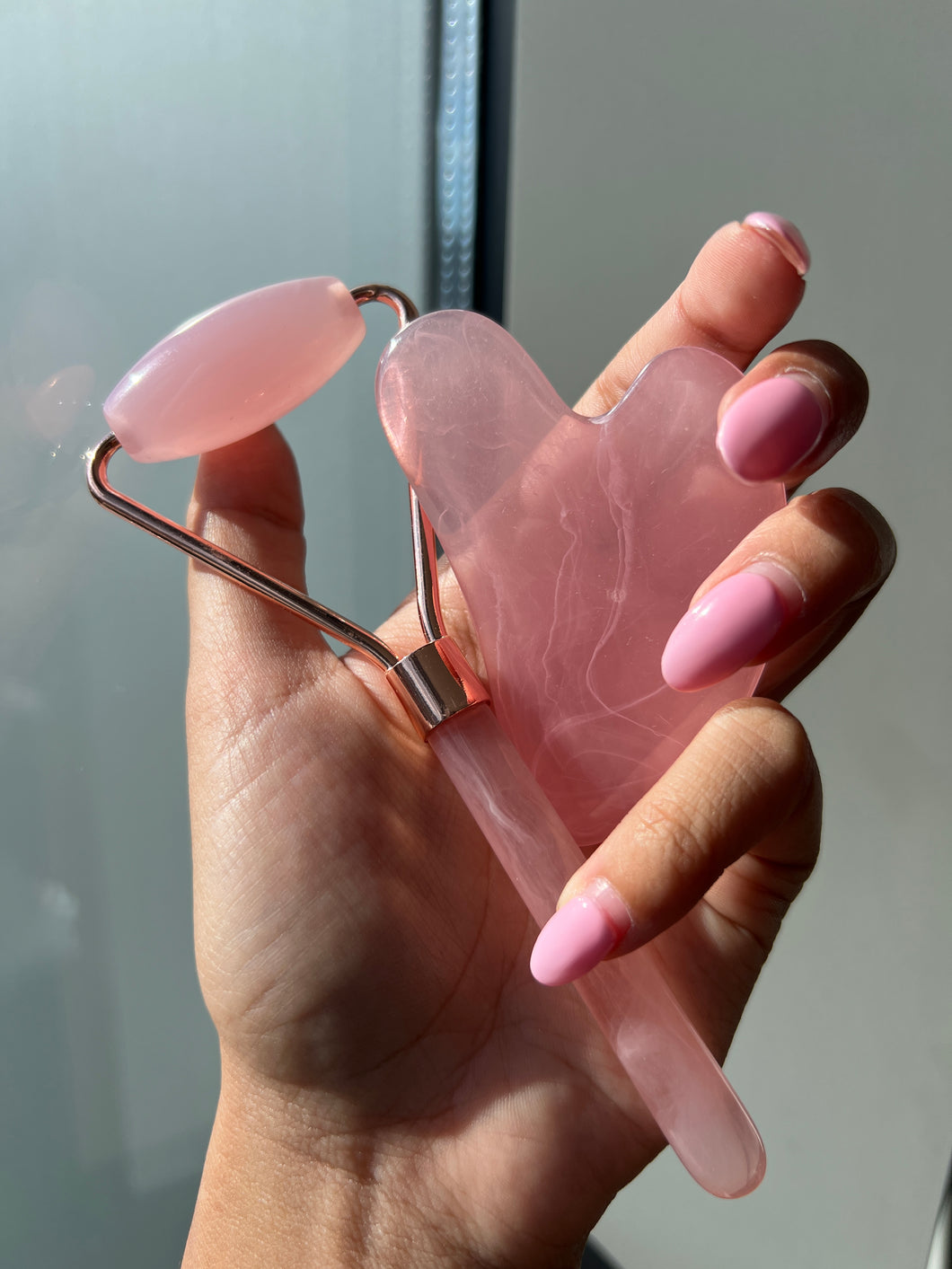 Pink Gua Sha Facial Tool Set